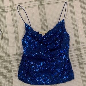 Dazzling Blue Sequin Camisole by Express